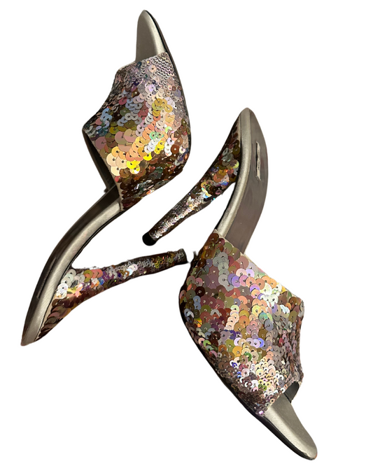 Miu Miu Multicolor Sequin Mules Size 39