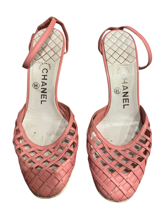 Chanel Pink D'Orsay Heels Size 36