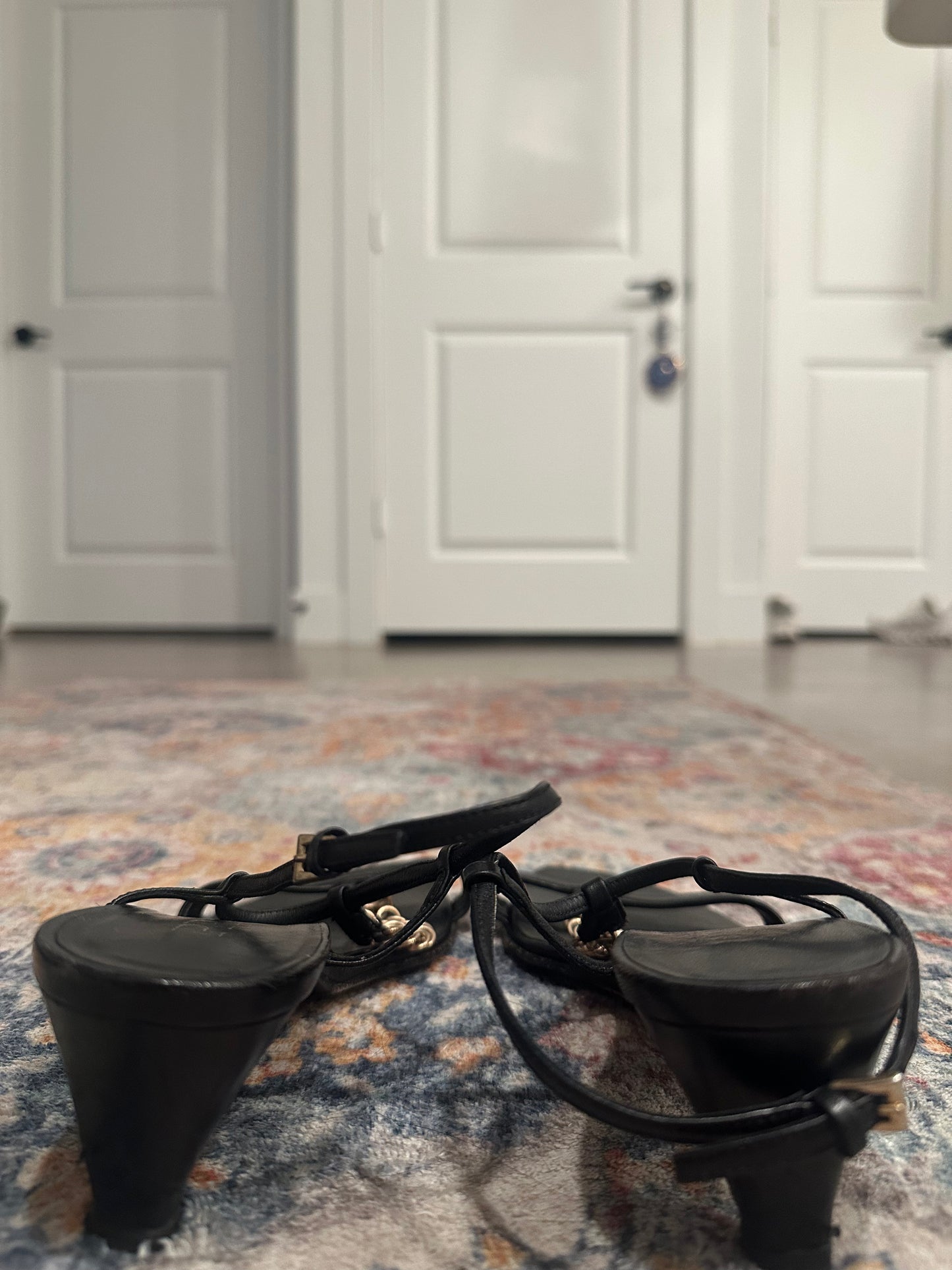 Prada Silver Jewel Kitten Heel Size 36